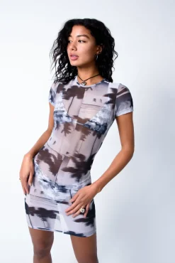 SKATIE Baby Tee Dress Mesh<Women Cover-Ups