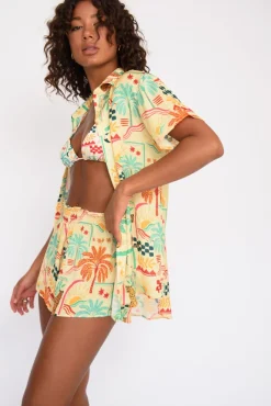 SKATIE Chase Button Down<Women Cover-Ups