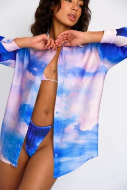 SKATIE Phoenix Button Down<Women Cover-Ups
